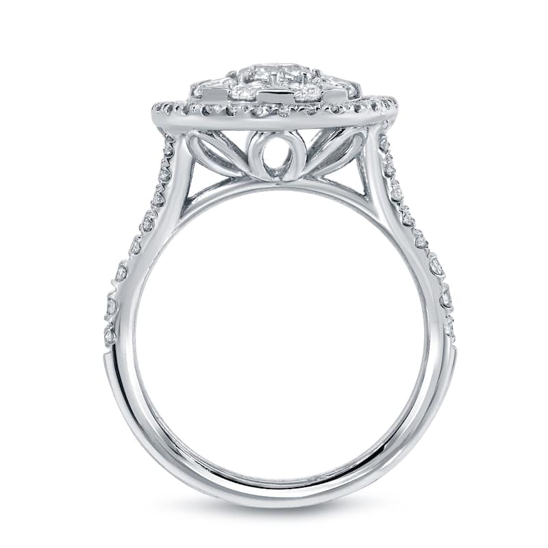 Auriya Unique 1 2/5ct TDW Round Diamond Halo Engagement Ring 14k Gold (H-I, I1-I2)