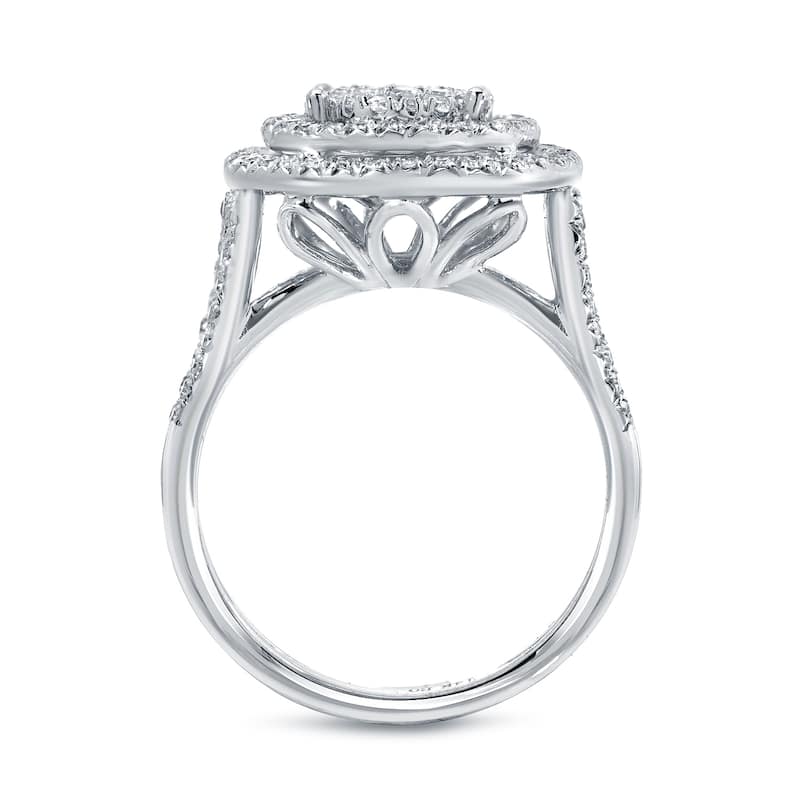 Auriya Unique Split-Shank 4/5ct TDW Diamond Halo Engagement Ring 14k Gold (H-I, I1-I2)