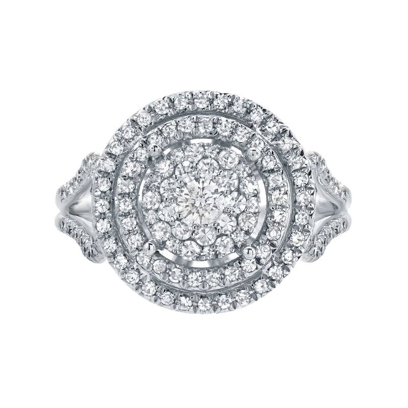 Auriya Unique Split-Shank 4/5ct TDW Diamond Halo Engagement Ring 14k Gold (H-I, I1-I2)