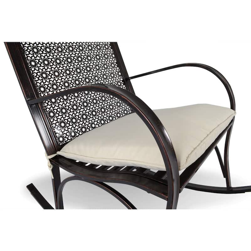 Garden Oiled Copper Metal Rocking Chair Set (2-Piece)