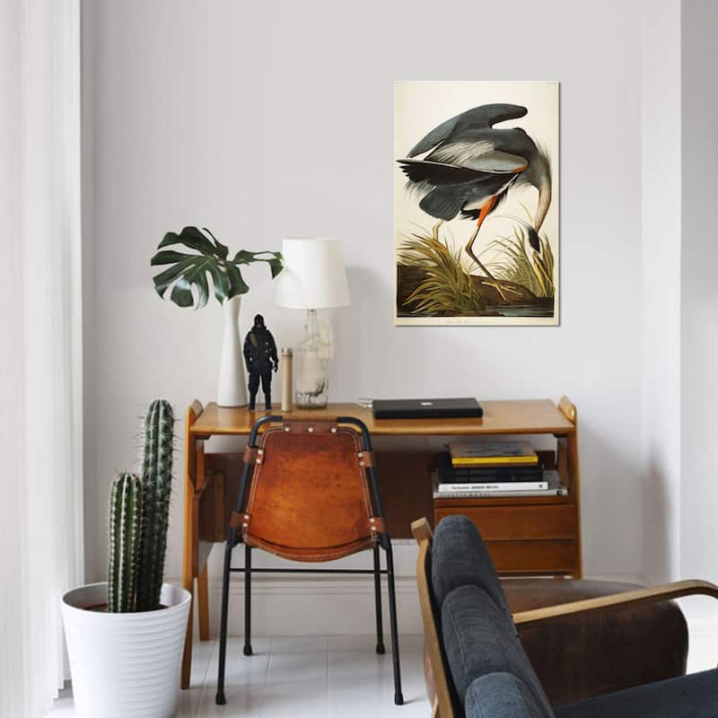 iCanvas "Great Blue Heron" by John James Canvas Print