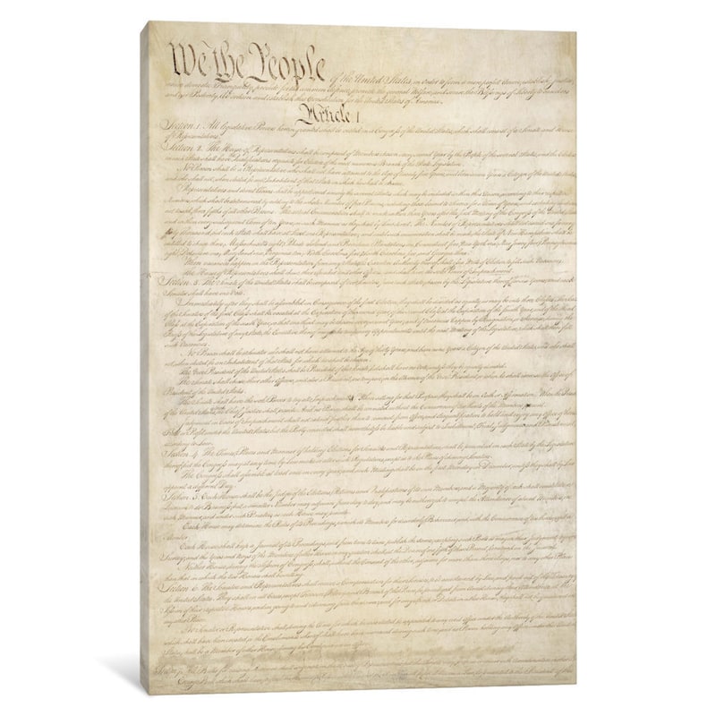 iCanvas 'The Constitution Document' by Unknown Artist Canvas Print