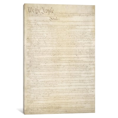iCanvas 'The Constitution Document' by Unknown Artist Canvas Print
