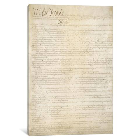 iCanvas 'The Constitution Document' by Unknown Artist Canvas Print