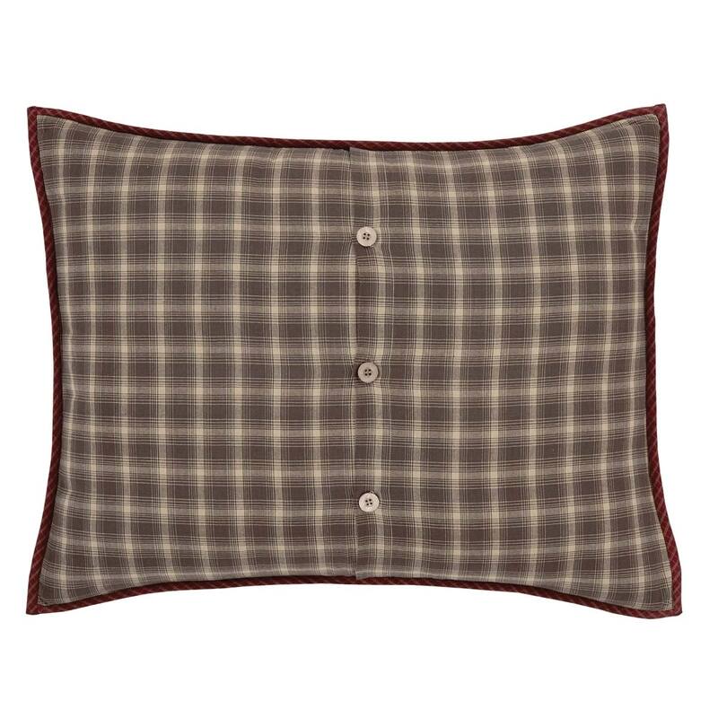 Tan Rustic Bedding VHC Dawson Star Sham Cotton Star