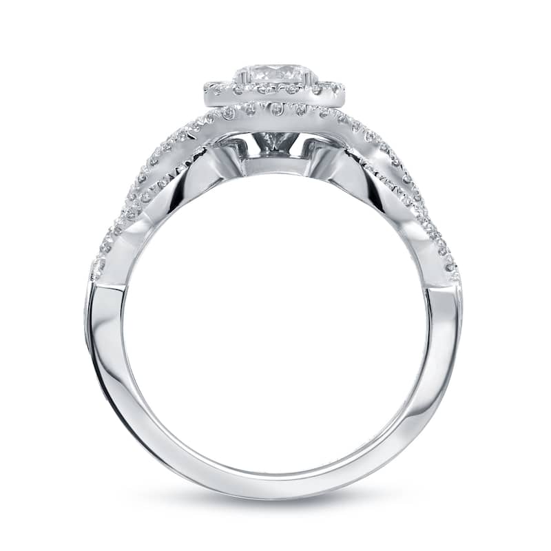 Auriya Infinity 1ct TDW Round Diamond Halo Engagement Ring 14k Gold (H-I, I1-I2)