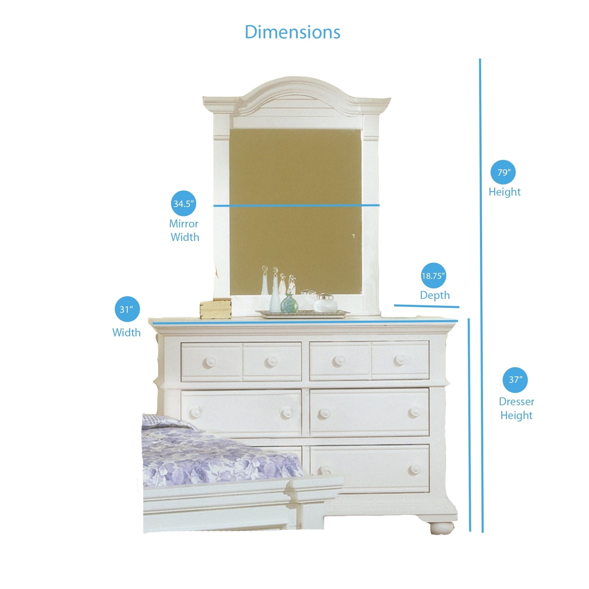 Shop Beachcrest 6 Drawer Double Dresser And Optional Mirror By