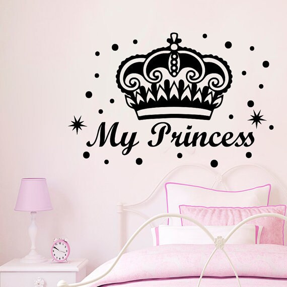 Wall Sticker Crown 15 Pieces Sets Kids Bedroom Home Decoration Baby Room Acrylic 