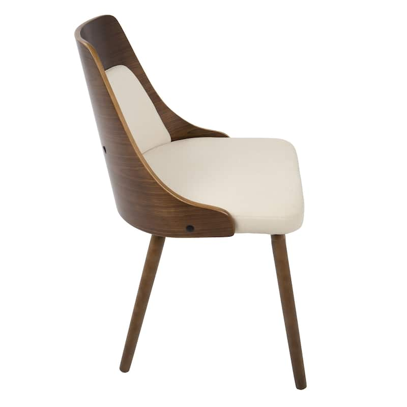 Carson Carrington Vallemala Walnut and Fabric Dining Chair - N/A