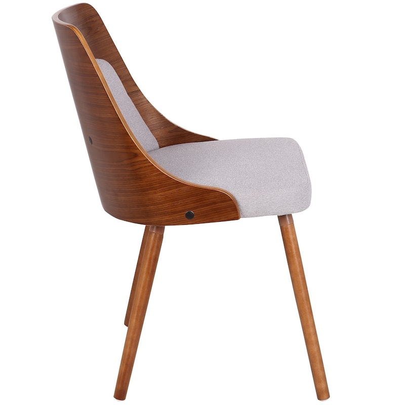 Carson Carrington Vallemala Walnut and Fabric Dining Chair - N/A