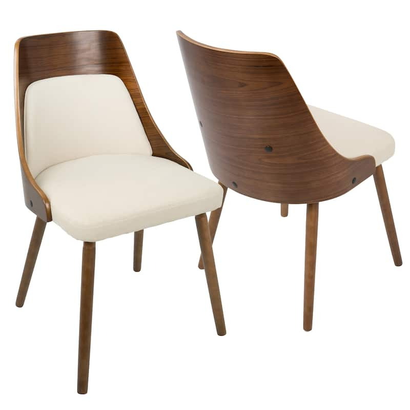 Carson Carrington Vallemala Walnut and Fabric Dining Chair - N/A