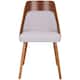 Carson Carrington Vallemala Walnut and Fabric Dining Chair - N/A
