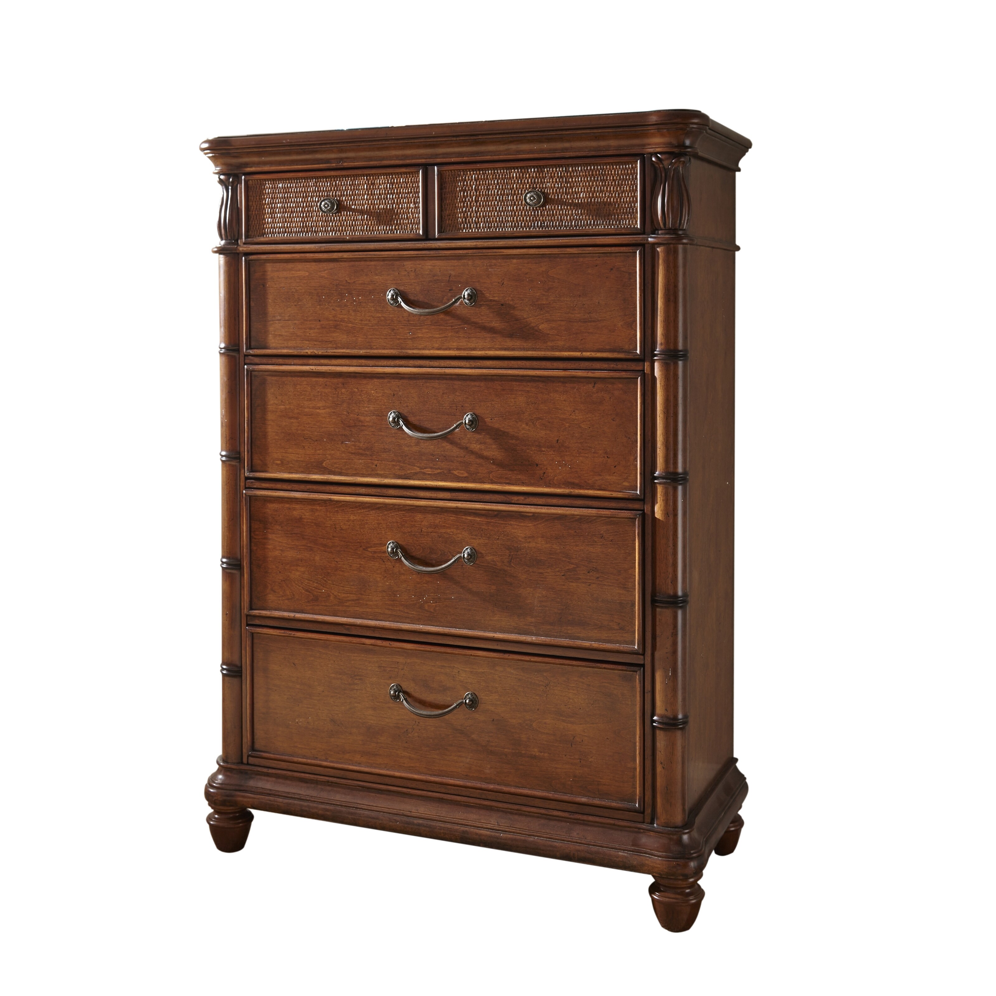 Copper Grove Rodach 5 Drawer Light Mahogany Chest Of Drawers 5 Drawer Light Mahogany Chest