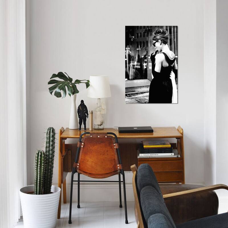iCanvas Breakfast At Tiffany's Series: Audrey Hepburn Window Shopping I by Radio Days Canvas Print