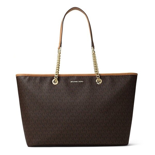 Michael Kors Signature Jet Set Travel Medium Brown Multifunction Tote Bag. Opens flyout.