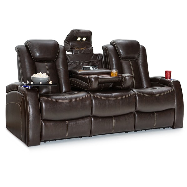 brown leather theater seating