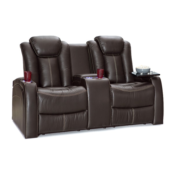 leather home theater loveseat