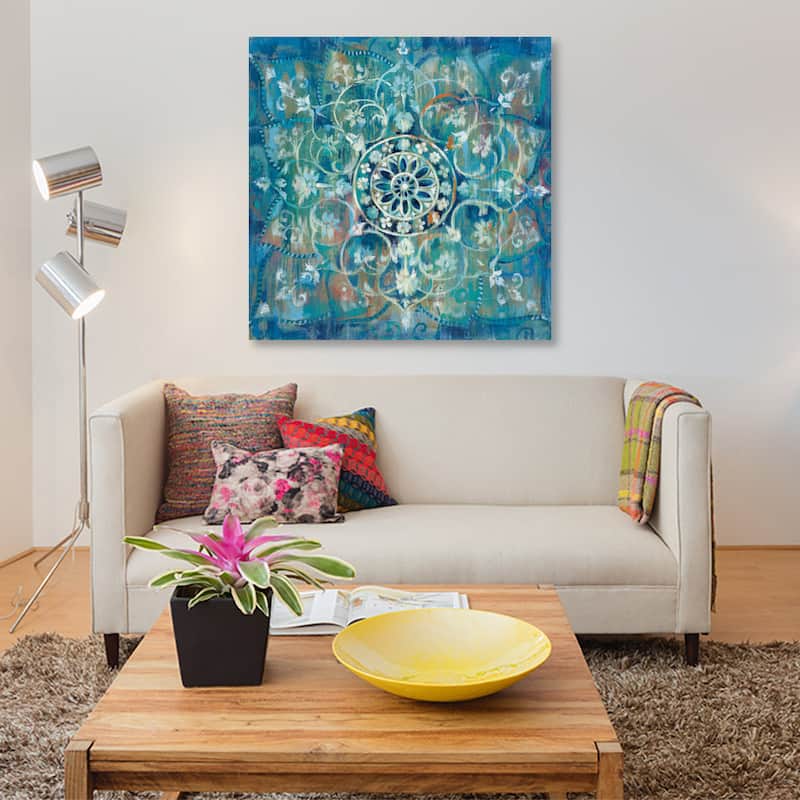 The Curated Nomad 'Mandala In Blue III' by Danhui Nai Canvas Print