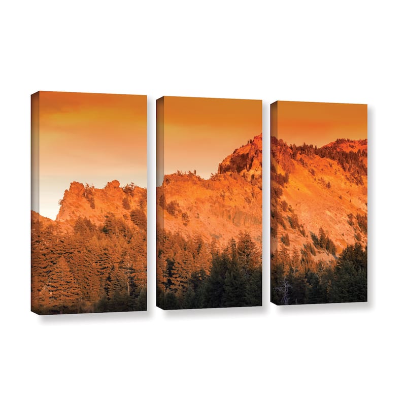 Frank Wilson's 'Golden Trail Crater Lake Rim' 3 Piece Gallery Wrapped ...