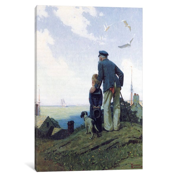 Icanvas The Stay At Homes By Norman Rockwell Canvas Print On Icanvas The Stay At Homes By Norman Rockwell Canvas Print