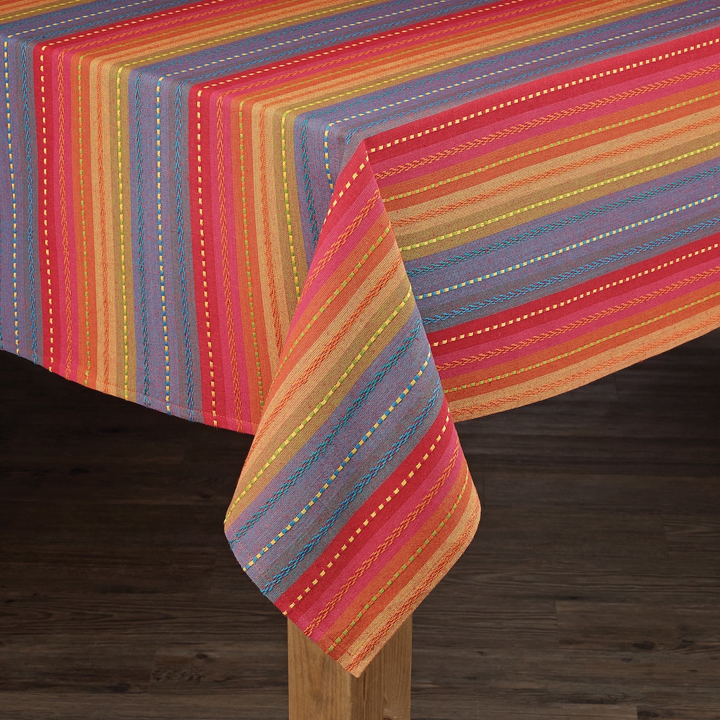 Phoenix Striped Textured Dobby Cotton Imported Tablecloth
