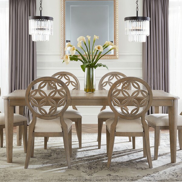 Hilale Furniture Savona Vintage Grey Finish Wood Rectangular Hilale Furniture Savona Vintage Grey Finish Wood Rectangular Dining Table
