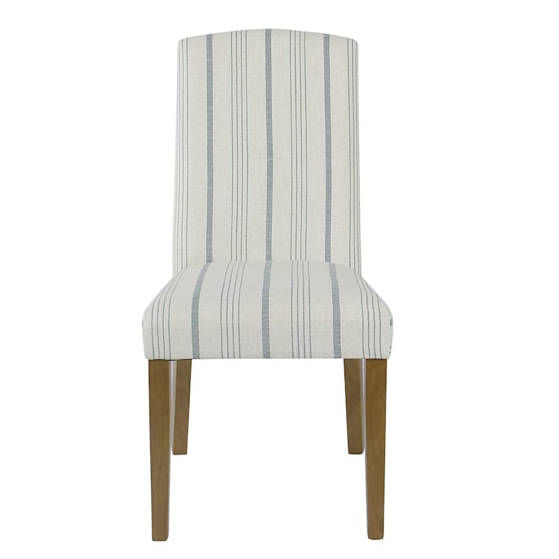 HomePop Classic Parsons Dining Chair - Blue Calypso Stripe (Set of 2)