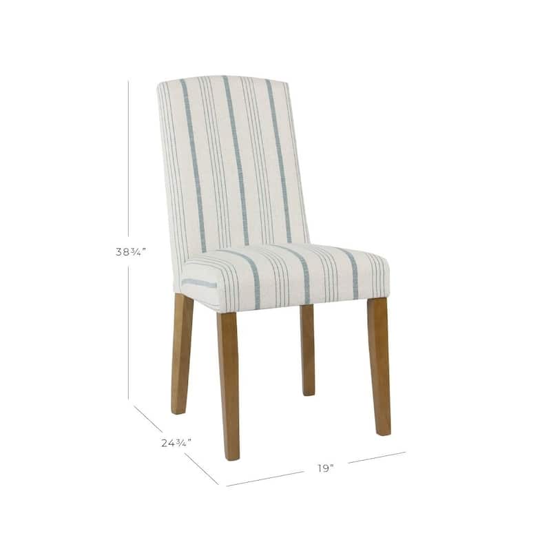 HomePop Classic Parsons Dining Chair - Blue Calypso Stripe (Set of 2)