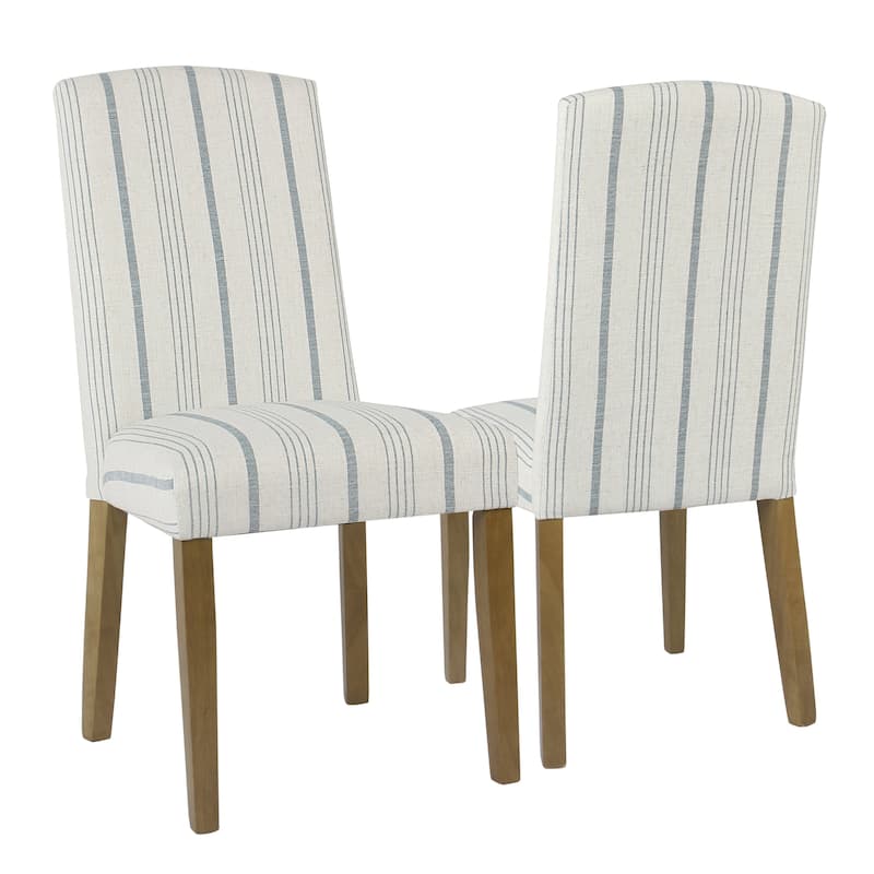 HomePop Classic Parsons Dining Chair - Blue Calypso Stripe (Set of 2)