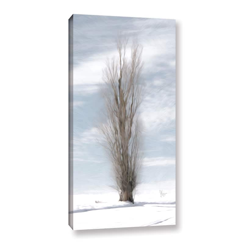 Scott Medwetz's 'Winter Poplar Tree' Gallery Wrapped Canvas - Bed Bath ...