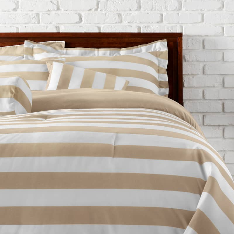 7-piece Horizontal Stripe Comforter Set