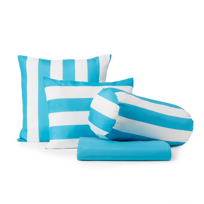 7-piece Horizontal Stripe Comforter Set