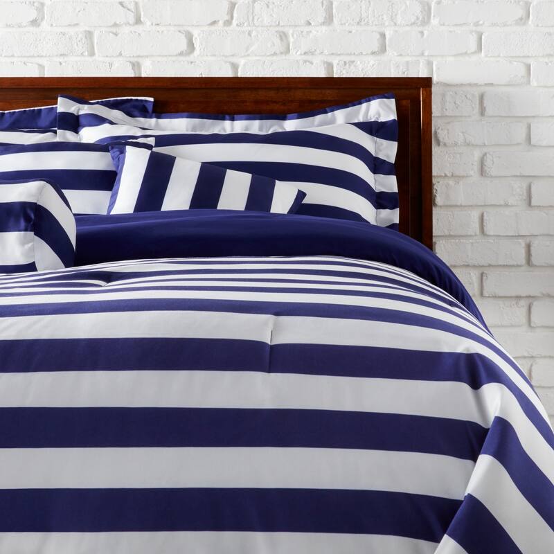 7-piece Horizontal Stripe Comforter Set