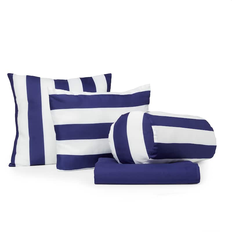 7-piece Horizontal Stripe Comforter Set