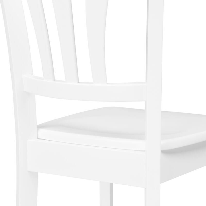 Set of 2 Dillon White Solid Wood Dining Chairs