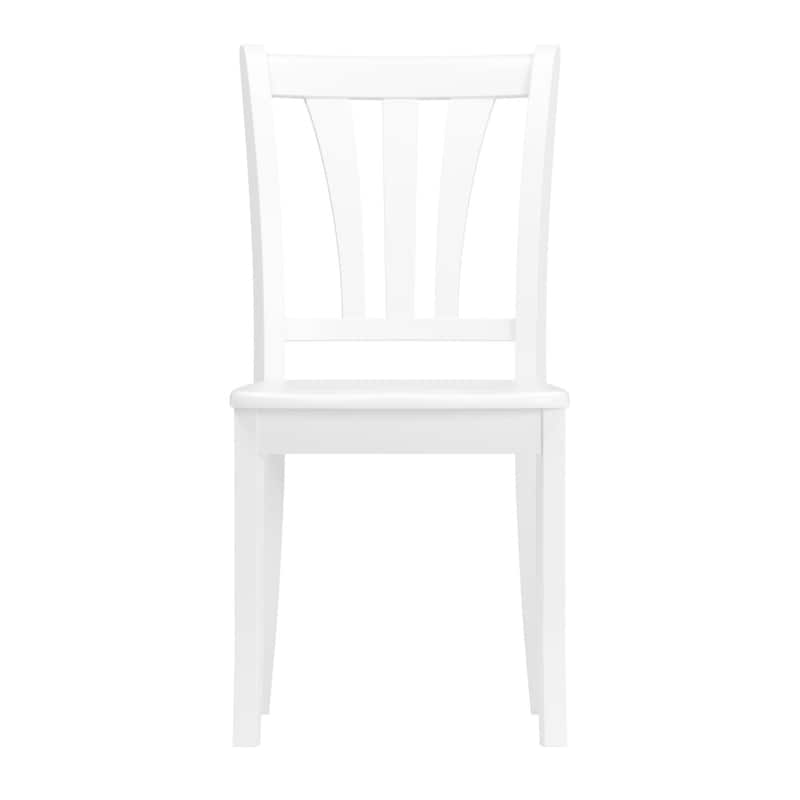 Set of 2 Dillon White Solid Wood Dining Chairs