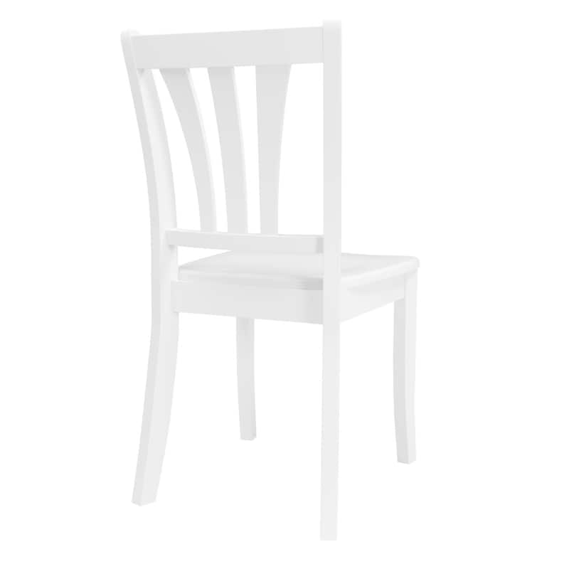 Set of 2 Dillon White Solid Wood Dining Chairs