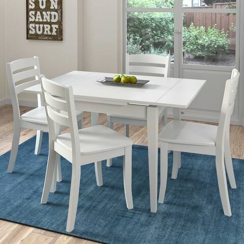 CorLiving Dillon 5-piece Extendable White Wooden Dining Set