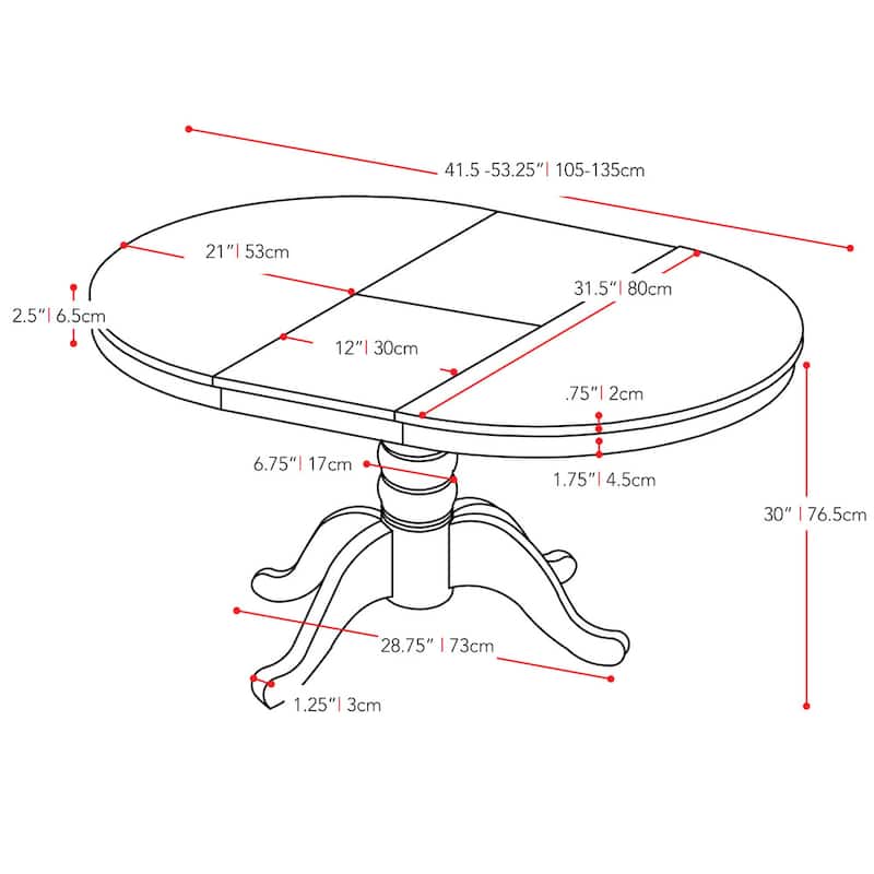 5 Piece Dillon Extendable Oval Dining Set