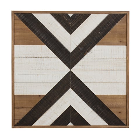 Kate and Laurel Baralt Shiplap Rustic Wood Plank Art