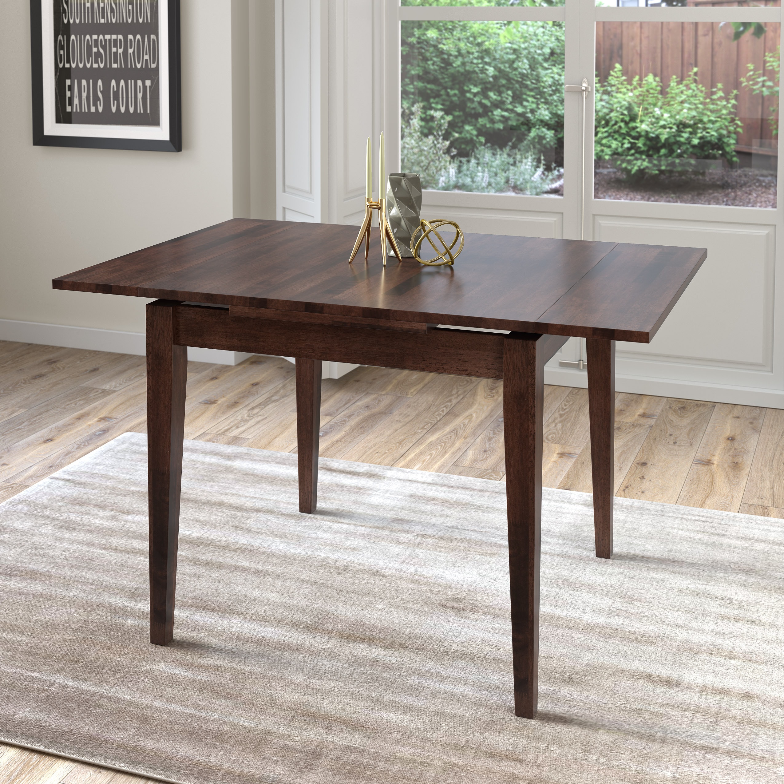 Cappuccino Extendable Square Dining Table Bed Bath Beyond 15439113