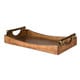 Kate and Laurel Ormond Walnut Wood Decorative Tray with Gold Metal Handles - Thumbnail 0