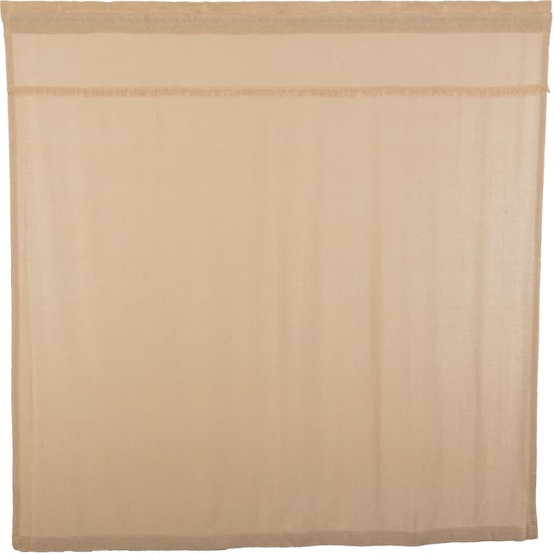 Farmhouse Bath VHC Cotton Burlap Shower Curtain Rod Pocket Cotton Solid Color