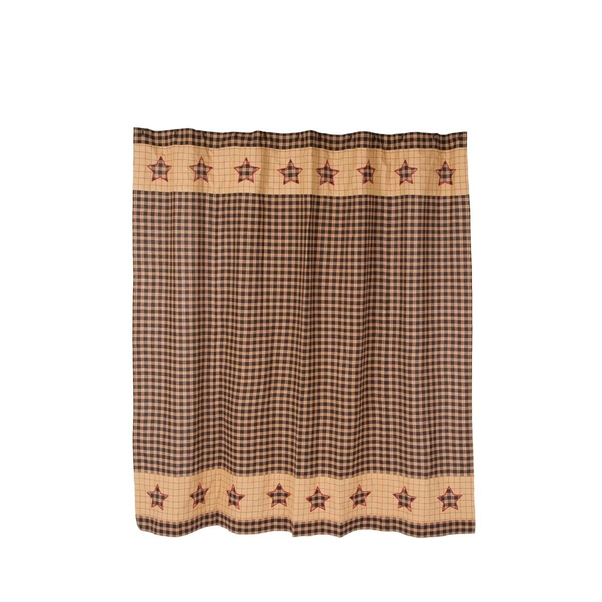 Shop Black Americana Bath Vhc Bingham Star Shower Curtain Button
