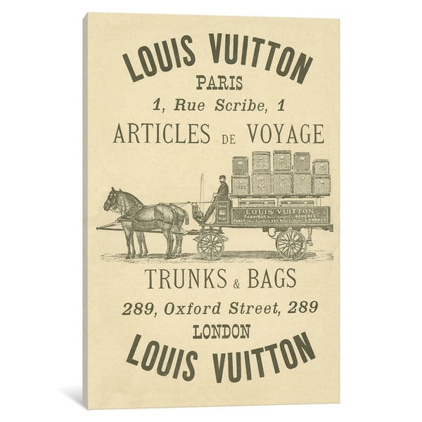 Vintage Woodgrain Louis Vuitton Sign 3