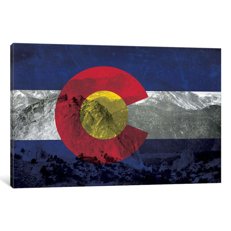 iCanvas State Flag Overlay Series: Colorado (Pikes Peak) by iCanvas Canvas Print