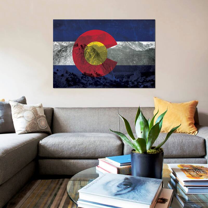 iCanvas State Flag Overlay Series: Colorado (Pikes Peak) by iCanvas Canvas Print