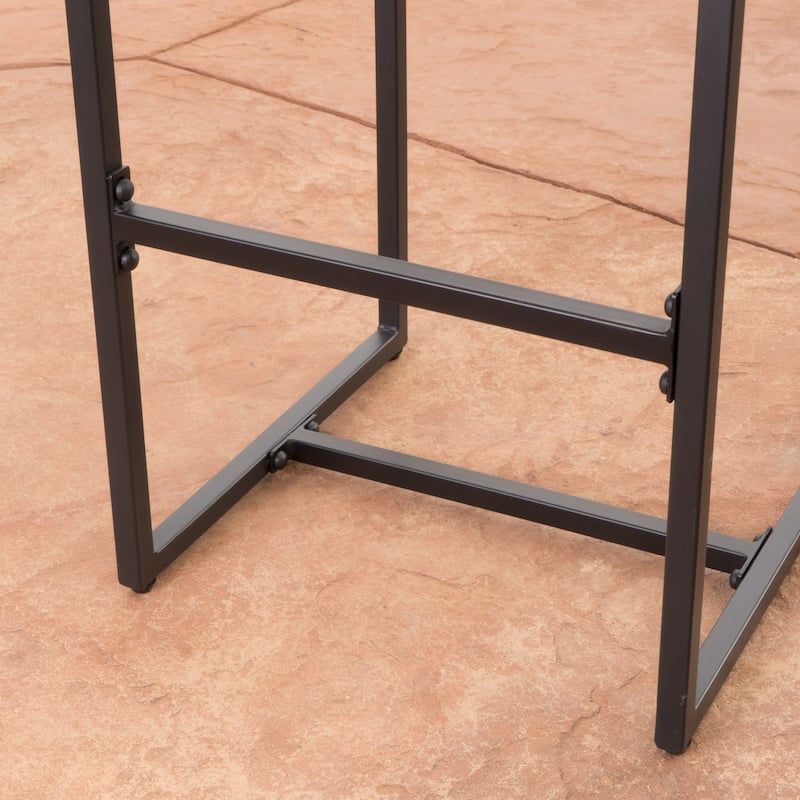 Conway Outdoor Wicker Barstools (Set of 4) by Christopher Knight Home