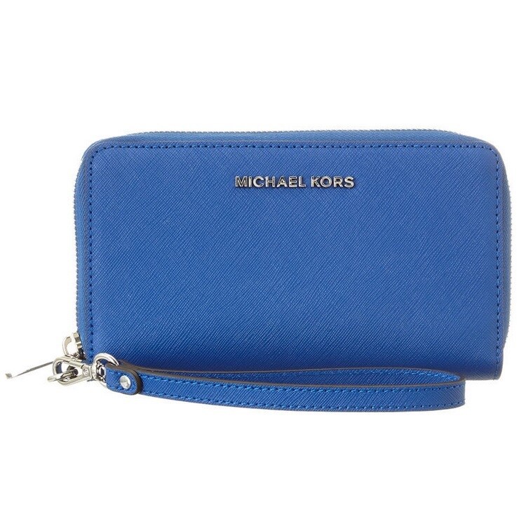 michael kors electric blue wristlet