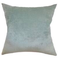 Haye Solid 24" x 24" Down Feather Throw Pillow Aqua